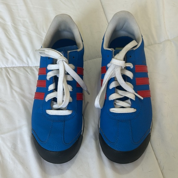 Adidas Original Samoa Retro Sneakers Blue Red Leather Size 6.5 Classic Sneakers - Picture 3 of 7
